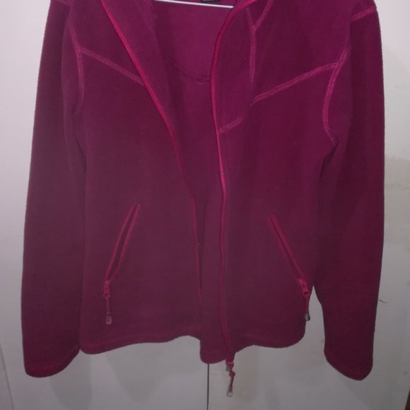 Dark pink fleece jacket XS - Picture 3 of 3